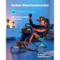 VEVOR Φορητό Racing Wheel Stand, Αναδιπλούμενο & Ρυθμιζόμενο Steering Sim Wheel Stand, Εσωτερικό πλάτος καθίσματος 470 mm, Συμβατό με Logitech G923/G920/G29, Thrustmaster T248P, Fanatec, Hori, Mad Catz, Μαύρο