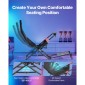 VEVOR Φορητό Racing Wheel Stand, Αναδιπλούμενο & Ρυθμιζόμενο Steering Sim Wheel Stand, Εσωτερικό πλάτος καθίσματος 470 mm, Συμβατό με Logitech G923/G920/G29, Thrustmaster T248P, Fanatec, Hori, Mad Catz, Μαύρο