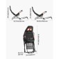 VEVOR Φορητό Racing Wheel Stand, Αναδιπλούμενο & Ρυθμιζόμενο Steering Sim Wheel Stand, Εσωτερικό πλάτος καθίσματος 470 mm, Συμβατό με Logitech G923/G920/G29, Thrustmaster T248P, Fanatec, Hori, Mad Catz, Μαύρο