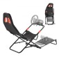 VEVOR Φορητό Racing Wheel Stand, Αναδιπλούμενο & Ρυθμιζόμενο Steering Sim Wheel Stand, Εσωτερικό πλάτος καθίσματος 470 mm, Συμβατό με Logitech G923/G920/G29, Thrustmaster T248P, Fanatec, Hori, Mad Catz, Μαύρο