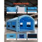 Φουσκωτός θάλαμος βαφής VEVOR, 10 x 6 x 4 m, φουσκωτός θάλαμος ψεκασμού με φυσητήρες 950 W και 1100 W και σύστημα φίλτρου αέρα, στρογγυλή οροφή, για βάψιμο αυτοκινήτων, φορτηγών, επίπλων και λαμαρίνας αυτοκινήτων