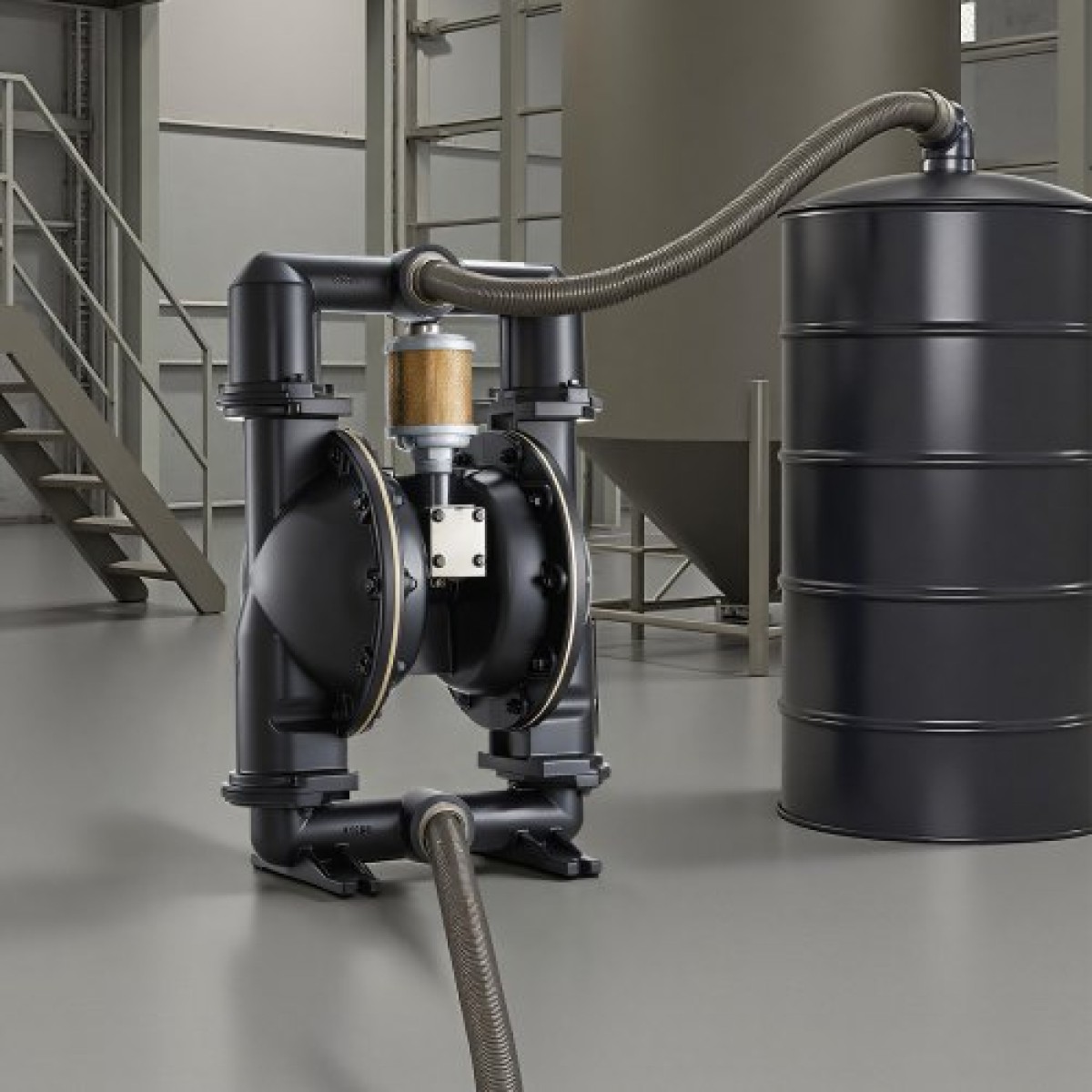 VEVOR Air Operated Double Diaphragm Pump, 598 L/min Max, Standard Int & Out Out Air Pneumatic Waste Oil Transfer Pump, Σώμα από κράμα αλουμινίου, Διπλά διαφράγματα, για πετρέλαιο, γράσο, κηροζίνη, βενζίνη