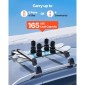 Σχάρα οροφής VEVOR Ski & Snowboard, μεταφορά έως και 6 ζεύγη σκι ή 4 snowboard, 2 ΤΕΜ Αλουμινένια Universal σχάρα οροφής αυτοκινήτου με κλειδαριά και λαστιχένια επένδυση, φορέας για καλάμι ψαρέματος, ταιριάζουν με τις περισσότερες εγκάρσιες ράβδους