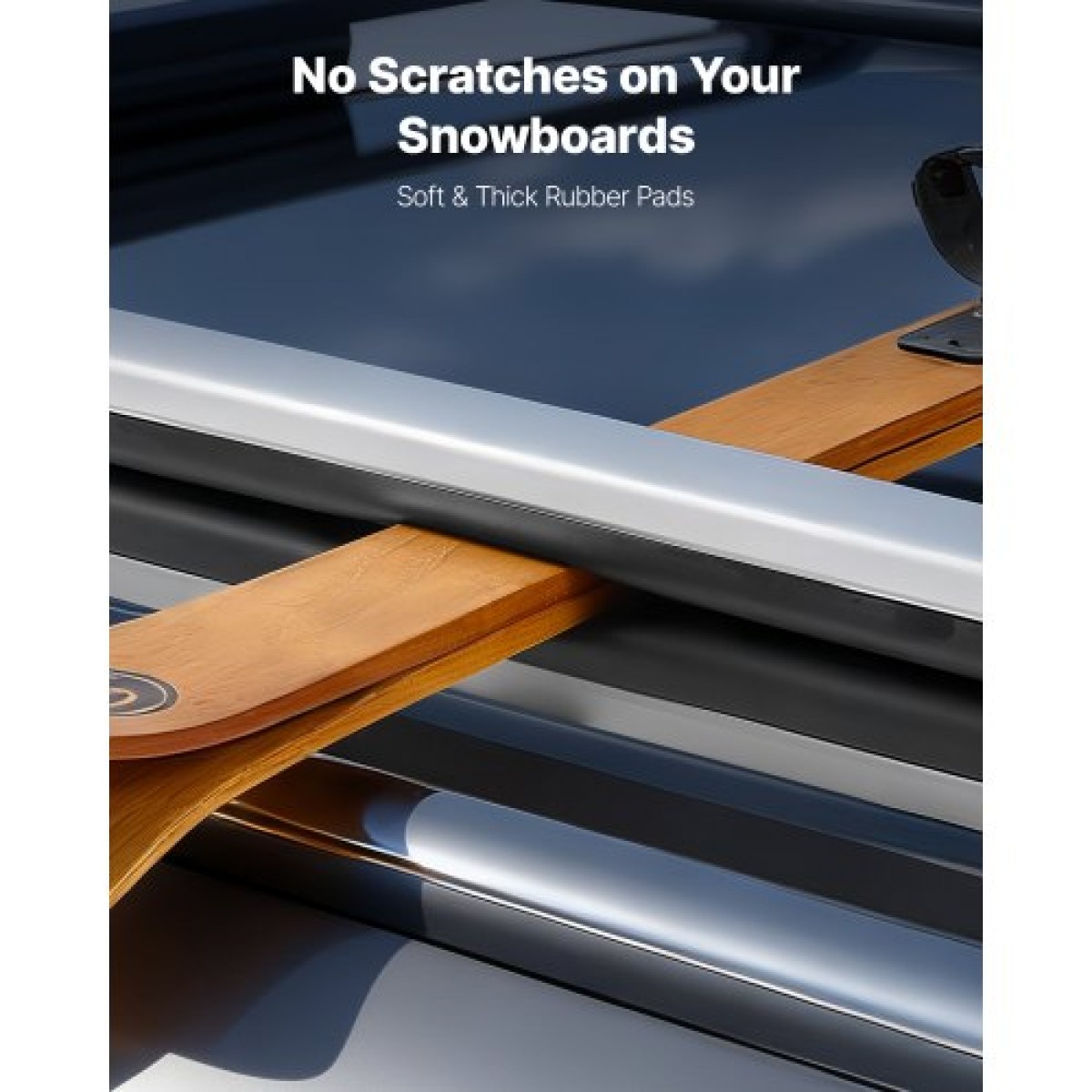Σχάρα οροφής VEVOR Ski & Snowboard, μεταφορά έως και 6 ζεύγη σκι ή 4 snowboard, 2 ΤΕΜ Αλουμινένια Universal σχάρα οροφής αυτοκινήτου με κλειδαριά και λαστιχένια επένδυση, φορέας για καλάμι ψαρέματος, ταιριάζουν με τις περισσότερες εγκάρσιες ράβδους