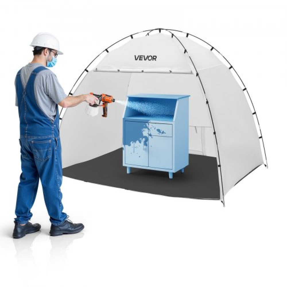 VEVOR Portable Paint Booth Tent, 2330 x 1720 x 1900mm Painting Tent Station, Spray Shelter με ενσωματωμένο δάπεδο & δικτυωτή οθόνη, μεγάλος χώρος, Oxford σκηνές βαφής με σπρέι για ντουλάπι, καρέκλες, τραπέζια