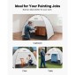 VEVOR Portable Paint Booth Tent, 2330 x 1720 x 1900mm Painting Tent Station, Spray Shelter με ενσωματωμένο δάπεδο & δικτυωτή οθόνη, μεγάλος χώρος, Oxford σκηνές βαφής με σπρέι για ντουλάπι, καρέκλες, τραπέζια
