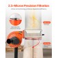 VEVOR Dust Collector, 800 CFM 2,5 Micron Vortex Cone Dust Collectors, 1HP Sawdust Collection System με 60L Dusts Collector Bag, Filter Bag και Casters, 2800 RPM High Speed, για ξυλουργική