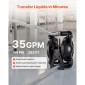 VEVOR Air Operated Double Diaphragm Pump, 132 L/min Max, Standard Int & Out Out Air Pneumatic Waste Oil Transfer Pump, Σώμα από κράμα αλουμινίου, Διπλά διαφράγματα, για ντίζελ, γράσο, κηροζίνη, βενζίνη