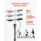 VEVOR Kick Scooter για Παιδιά Ηλικιών 8+, Έφηβοι και Ενήλικες, Μικρό σκούτερ 2 τροχών με τιμόνι ρυθμιζόμενου ύψους, φαρδύ αντιολισθητικό κατάστρωμα, αναδιπλούμενο ελαφρύ για αγόρια και κορίτσια έως 99,8 κιλά, μαύρο + ασημί