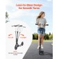VEVOR Kick Scooter για Παιδιά Ηλικιών 8+, Έφηβοι και Ενήλικες, Μικρό σκούτερ 2 τροχών με τιμόνι ρυθμιζόμενου ύψους, φαρδύ αντιολισθητικό κατάστρωμα, αναδιπλούμενο ελαφρύ για αγόρια και κορίτσια έως 99,8 κιλά, μαύρο + ασημί