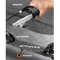 VEVOR Kick Scooter για Παιδιά Ηλικιών 8+, Έφηβοι και Ενήλικες, Μικρό σκούτερ 2 τροχών με τιμόνι ρυθμιζόμενου ύψους, φαρδύ αντιολισθητικό κατάστρωμα, αναδιπλούμενο ελαφρύ για αγόρια και κορίτσια έως 99,8 κιλά, μαύρο + ασημί