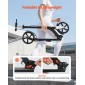 VEVOR Kick Scooter για Παιδιά Ηλικιών 8+, Έφηβοι και Ενήλικες, Μικρό σκούτερ 2 τροχών με τιμόνι ρυθμιζόμενου ύψους, φαρδύ αντιολισθητικό κατάστρωμα, αναδιπλούμενο ελαφρύ για αγόρια και κορίτσια έως 99,8 κιλά, μαύρο + ασημί
