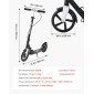 VEVOR Kick Scooter για Παιδιά Ηλικιών 8+, Έφηβοι και Ενήλικες, Μικρό σκούτερ 2 τροχών με τιμόνι ρυθμιζόμενου ύψους, φαρδύ αντιολισθητικό κατάστρωμα, αναδιπλούμενο ελαφρύ για αγόρια και κορίτσια έως 99,8 κιλά, μαύρο + ασημί