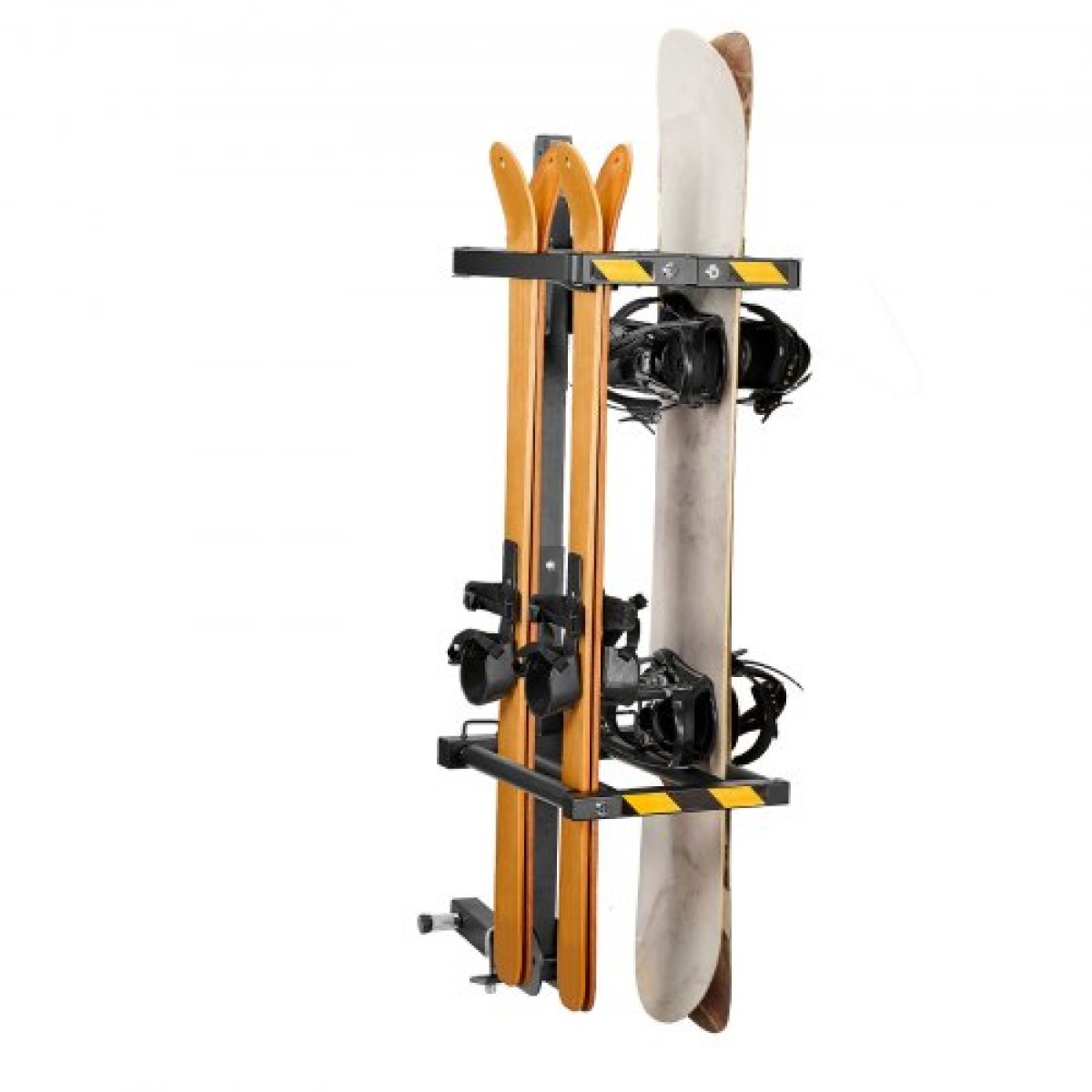 Βάση σκι και Snowboard με πτυσσόμενο κοτσαδόρο VEVOR, Ταιριάζει σε δέκτη 50 mm, Μεταφέρει έως και 6 ζευγάρια σκι ή 4 Snowboard, Ρυθμιζόμενη σχάρα για αυτοκίνητο με κλειδαριά, ιμάντα ασφαλείας, πρόσβαση με κλίση