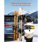 Βάση σκι και Snowboard με πτυσσόμενο κοτσαδόρο VEVOR, Ταιριάζει σε δέκτη 50 mm, Μεταφέρει έως και 6 ζευγάρια σκι ή 4 Snowboard, Ρυθμιζόμενη σχάρα για αυτοκίνητο με κλειδαριά, ιμάντα ασφαλείας, πρόσβαση με κλίση
