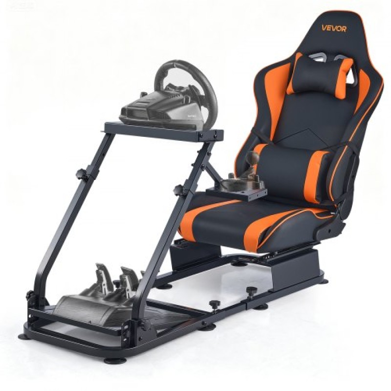 VEVOR Racing Wheel Stand, Heavy-Duty Simulator Cockpit Steering Stand με Dual-Rail Dual-Arm, Fit Logitech G25,G27,G29,G920,G923, Thrustmaster T300RS,TX F458,T500PRO,T3PA-Rdal