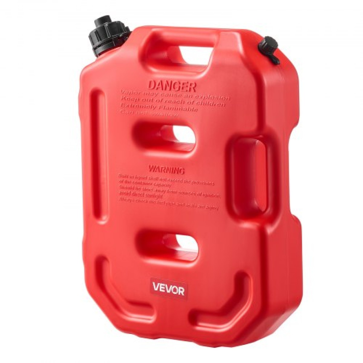 Δοχείο καυσίμου VEVOR, 10 L, δοχείο αερίου με στόμιο και βραχίονα που κλειδώνει, μέγιστος ρυθμός ροής 15 L/min, Ασφαλές και στεγανό, φορητό επίπεδο δοχείο υγρού για τα περισσότερα αυτοκίνητα ATV UTV μοτοσικλετών, κόκκινο
