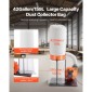VEVOR Dust Collector, 1100 CFM 2,5 Micron Vortex Cone Dust Collectors, 1,5HP Sawdust Collector System with132,5L Dusts Collector Bag & 159L Filter Bag, 2800 RPM High Speed, για θρυμματισμένο ξύλο