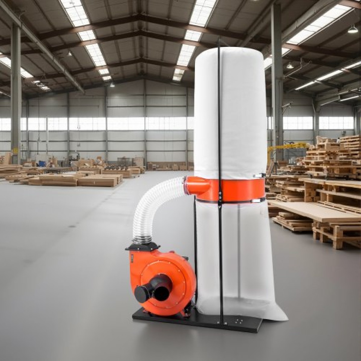 VEVOR Dust Collector, 1100 CFM 2,5 Micron Vortex Cone Dust Collectors, 1,5HP Sawdust Collector System with132,5L Dusts Collector Bag & 159L Filter Bag, 2800 RPM High Speed, για θρυμματισμένο ξύλο
