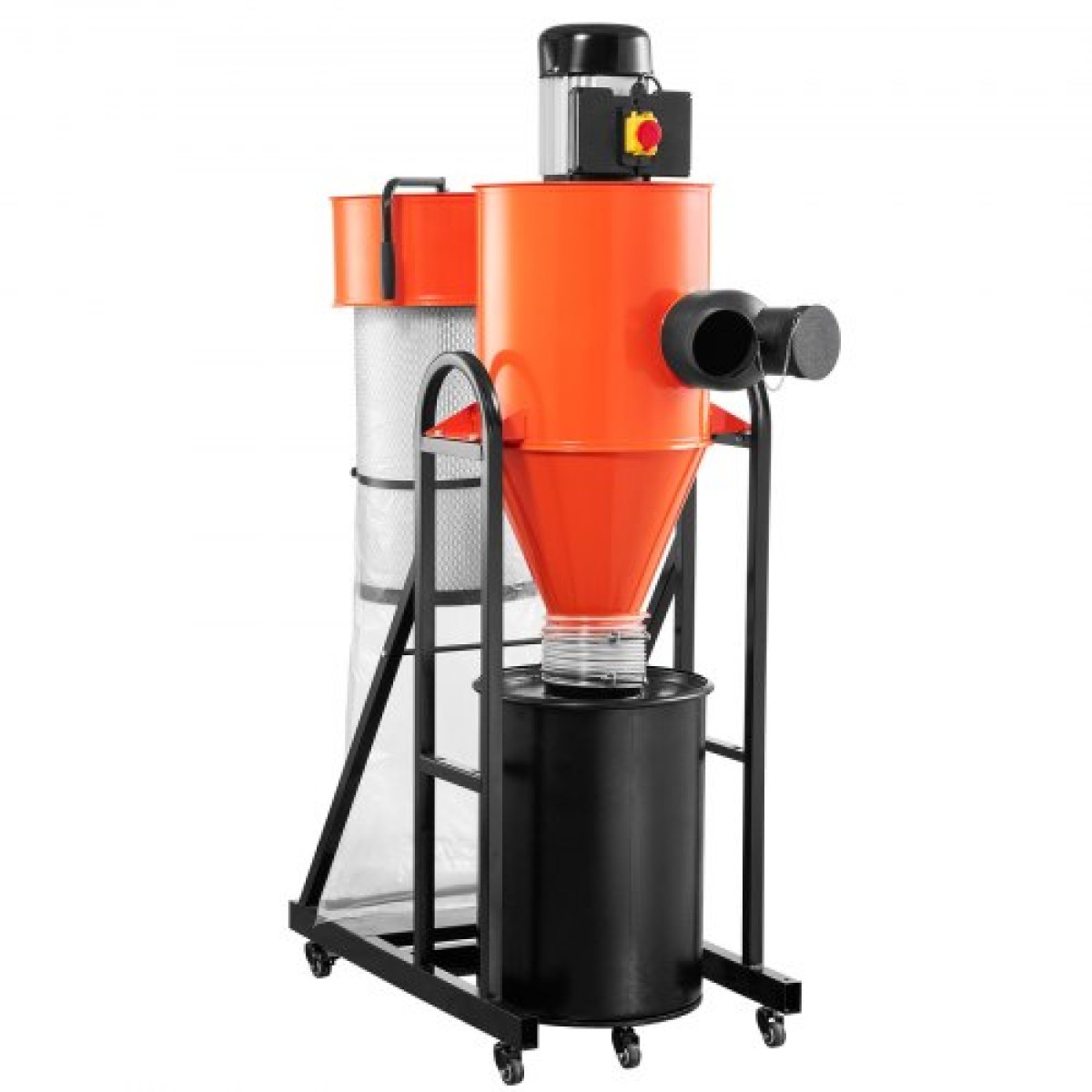 VEVOR Dust Collector, 763 CFM 1 Micron Cyclone Dust Collector, 1,5HP Dusts Separator με 47,32L Dust Collector Bag & Base Stand, Smart Cyclone Separation, Dusts Collection System for Woodworking