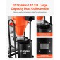 VEVOR Dust Collector, 763 CFM 1 Micron Cyclone Dust Collector, 1,5HP Dusts Separator με 47,32L Dust Collector Bag & Base Stand, Smart Cyclone Separation, Dusts Collection System for Woodworking