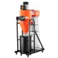 VEVOR Dust Collector, 763 CFM 1 Micron Cyclone Dust Collector, 1,5HP Dusts Separator με 47,32L Dust Collector Bag & Base Stand, Smart Cyclone Separation, Dusts Collection System for Woodworking