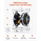 VEVOR Air Operated Double Diaphragm Pump, 17 L/min Max, Standard Init & Out Out Air Pneumatic Waste Oil Transfer Pump, Σώμα πολυπροπυλενίου, Διπλά διαφράγματα, για πετρέλαιο, γράσο, κηροζίνη, βενζίνη
