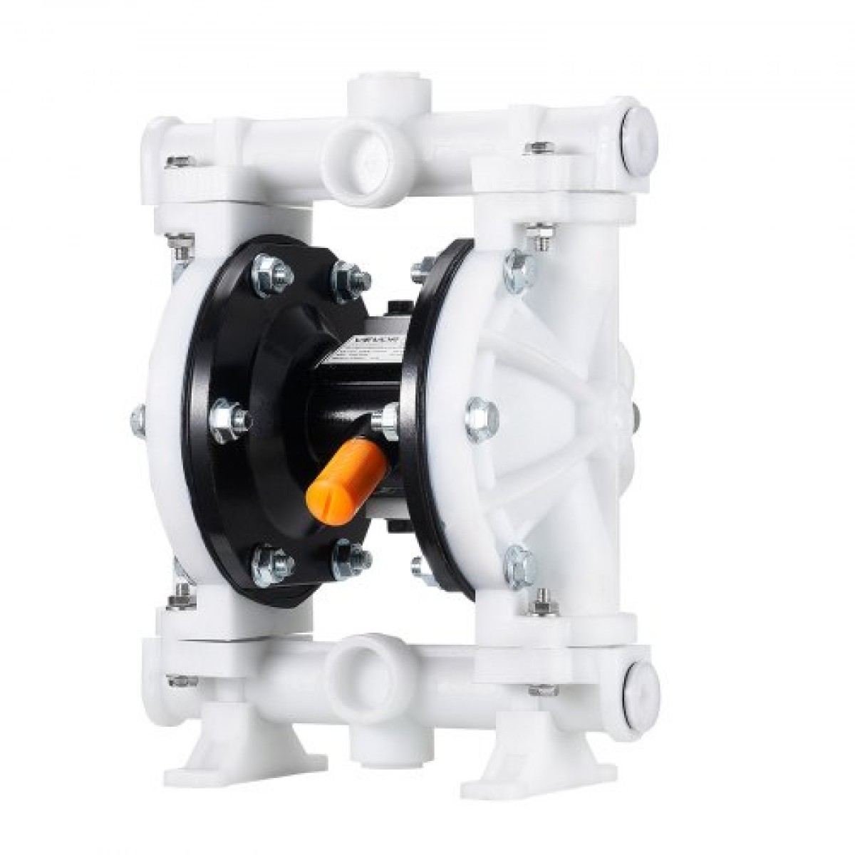 VEVOR Air Operated Double Diaphragm Pump, 17 L/min Max, Standard Init & Out Out Air Pneumatic Waste Oil Transfer Pump, Σώμα πολυπροπυλενίου, Διπλά διαφράγματα, για πετρέλαιο, γράσο, κηροζίνη, βενζίνη