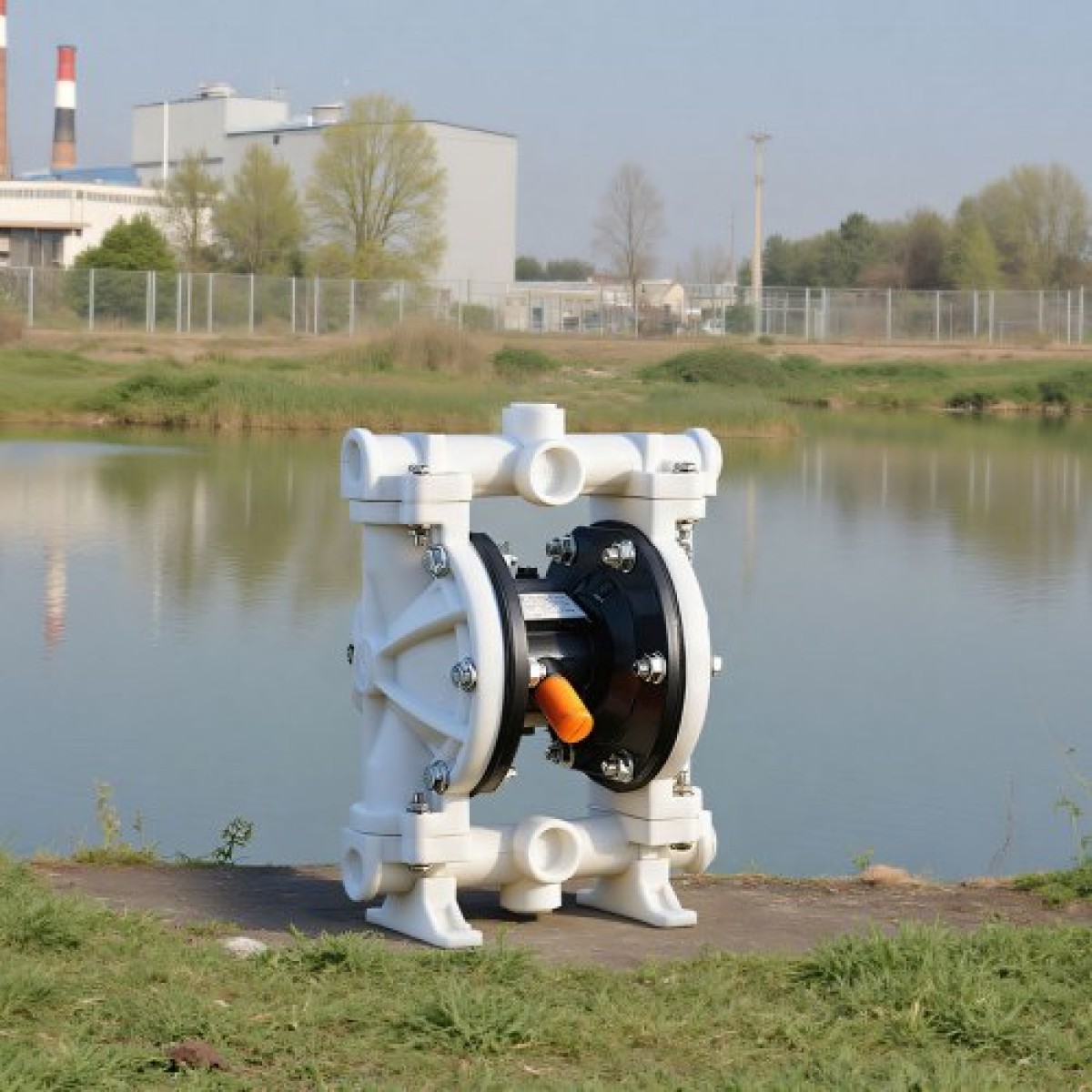 VEVOR Air Operated Double Diaphragm Pump, 17 L/min Max, Standard Init & Out Out Air Pneumatic Waste Oil Transfer Pump, Σώμα πολυπροπυλενίου, Διπλά διαφράγματα, για πετρέλαιο, γράσο, κηροζίνη, βενζίνη
