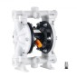 VEVOR Air Operated Double Diaphragm Pump, 17 L/min Max, Standard Init & Out Out Air Pneumatic Waste Oil Transfer Pump, Σώμα πολυπροπυλενίου, Διπλά διαφράγματα, για πετρέλαιο, γράσο, κηροζίνη, βενζίνη