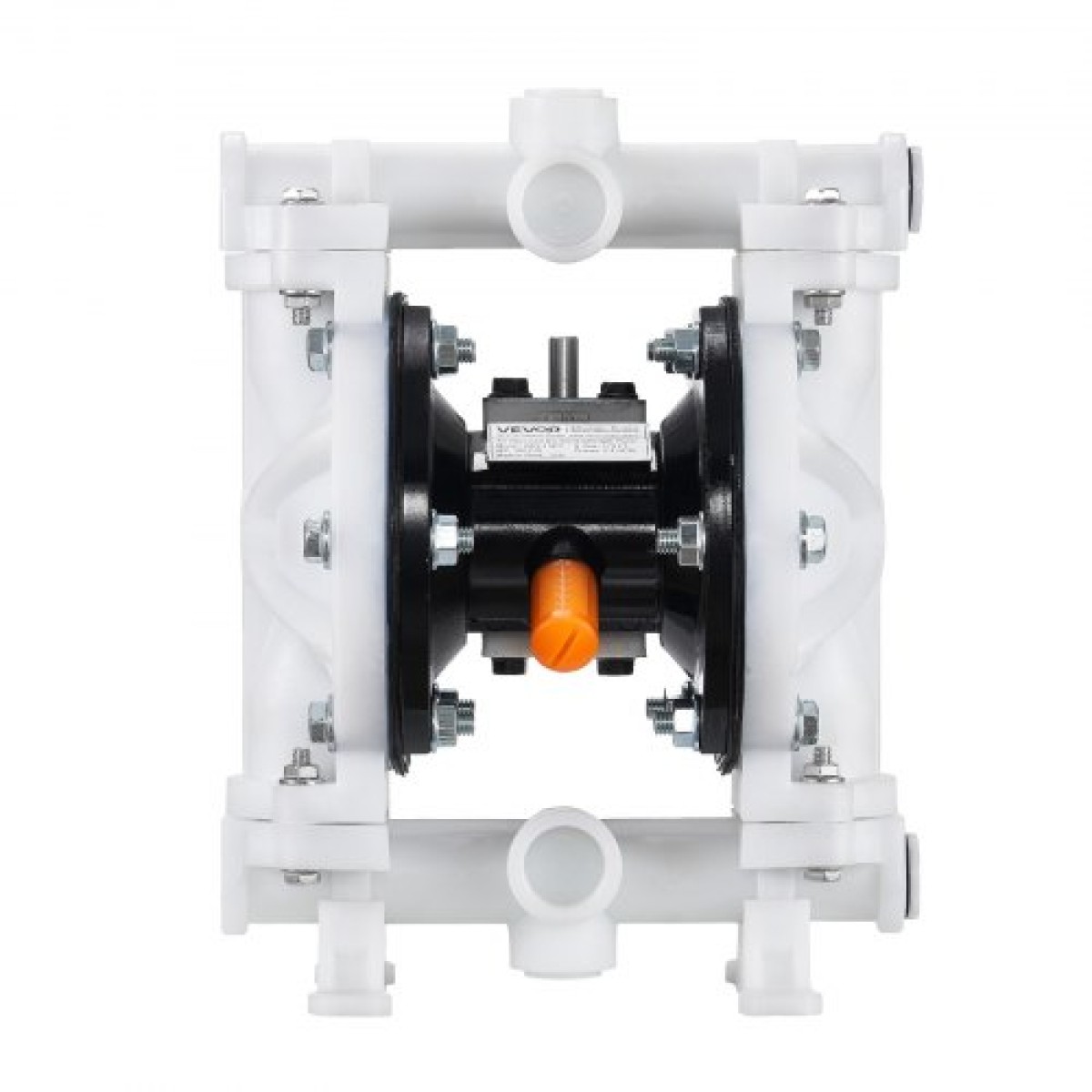 VEVOR Air Operated Double Diaphragm Pump, 17 L/min Max, Standard Init & Out Out Air Pneumatic Waste Oil Transfer Pump, Σώμα πολυπροπυλενίου, Διπλά διαφράγματα, για πετρέλαιο, γράσο, κηροζίνη, βενζίνη