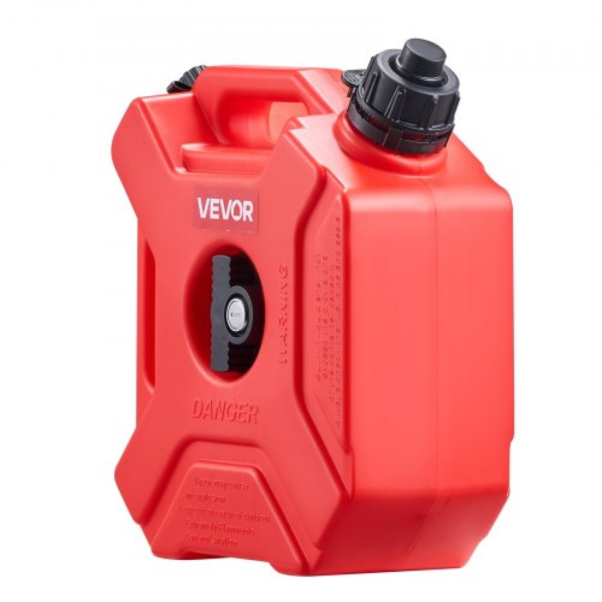 Δοχείο καυσίμου VEVOR, 5 L, δοχείο υγραερίου με στόμιο και βραχίονα που κλειδώνει, Μέγιστος ρυθμός ροής 15 L/min, Ασφαλές και στεγανό, φορητό επίπεδο δοχείο υγρού για τα περισσότερα αυτοκίνητα ATV UTV μοτοσικλετών, κόκκινο