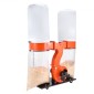 VEVOR Dust Collector, 1550 CFM 2,5 Micron Vortex Cone Dust Collectors, 3,0HP Sawdust Collector System with Two Dusts Collector Bags 132,5L & Two Filter Bags 159L, 2800 RPM, Non-woven Fabric