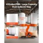 VEVOR Dust Collector, 1550 CFM 2,5 Micron Vortex Cone Dust Collectors, 3,0HP Sawdust Collector System with Two Dusts Collector Bags 132,5L & Two Filter Bags 159L, 2800 RPM, Non-woven Fabric