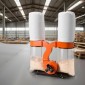 VEVOR Dust Collector, 1550 CFM 2,5 Micron Vortex Cone Dust Collectors, 3,0HP Sawdust Collector System with Two Dusts Collector Bags 132,5L & Two Filter Bags 159L, 2800 RPM, Non-woven Fabric