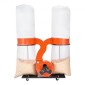 VEVOR Dust Collector, 1550 CFM 2,5 Micron Vortex Cone Dust Collectors, 3,0HP Sawdust Collector System with Two Dusts Collector Bags 132,5L & Two Filter Bags 159L, 2800 RPM, Non-woven Fabric