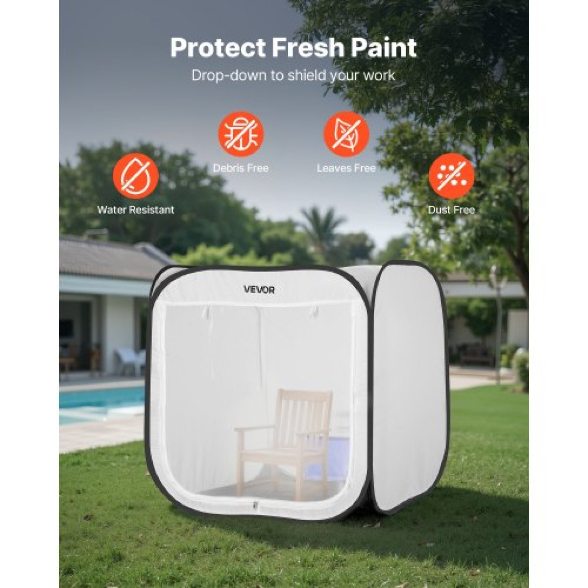Φορητή σκηνή VEVOR Paint Booth, 720 x 725 x 750mm Pop-Up φορητή σκηνή βαφής με διχτυωτή πόρτα, σκηνές βαφής με σπρέι για ντουλάπια, καρέκλες, μοντέλα, τραπέζια, σχέδιο Pop-up, αποτελεσματική ροή αέρα
