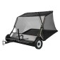 Sweeper VEVOR Tow Behind Lawn Sweeper, 122cm Pull Behind Yard Sweeper, 26 cu.ft Hopper Bag Capacity, Συλλέκτης φύλλων και γρασιδιού με σχοινί απόρριψης, ρυθμιζόμενο ύψος σάρωσης, σάρωθρες κήπου για αγρόκτημα γκαζόν