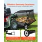 Sweeper VEVOR Tow Behind Lawn Sweeper, 122cm Pull Behind Yard Sweeper, 26 cu.ft Hopper Bag Capacity, Συλλέκτης φύλλων και γρασιδιού με σχοινί απόρριψης, ρυθμιζόμενο ύψος σάρωσης, σάρωθρες κήπου για αγρόκτημα γκαζόν