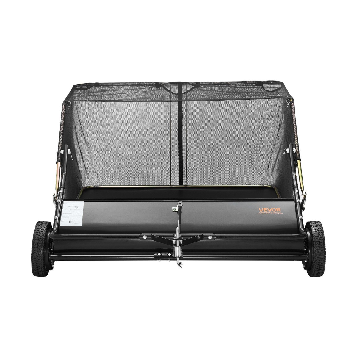Sweeper VEVOR Tow Behind Lawn Sweeper, 122cm Pull Behind Yard Sweeper, 26 cu.ft Hopper Bag Capacity, Συλλέκτης φύλλων και γρασιδιού με σχοινί απόρριψης, ρυθμιζόμενο ύψος σάρωσης, σάρωθρες κήπου για αγρόκτημα γκαζόν