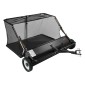 Sweeper VEVOR Tow Behind Lawn Sweeper, 122cm Pull Behind Yard Sweeper, 26 cu.ft Hopper Bag Capacity, Συλλέκτης φύλλων και γρασιδιού με σχοινί απόρριψης, ρυθμιζόμενο ύψος σάρωσης, σάρωθρες κήπου για αγρόκτημα γκαζόν