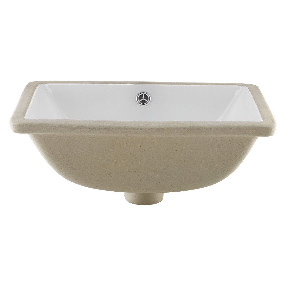 Νεροχύτης μπάνιου VEVOR Undermount, 460 x 330 mm Ορθογώνιος λευκός κεραμικός νεροχύτης με τρύπα υπερχείλισης, κάτω από πάγκο σε μοντέρνο νιπτήρα μπάνιου νεροχύτη, ορθογώνιο για μικρό χώρο