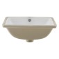 Νεροχύτης μπάνιου VEVOR Undermount, 460 x 330 mm Ορθογώνιος λευκός κεραμικός νεροχύτης με τρύπα υπερχείλισης, κάτω από πάγκο σε μοντέρνο νιπτήρα μπάνιου νεροχύτη, ορθογώνιο για μικρό χώρο