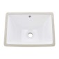 Νεροχύτης μπάνιου VEVOR Undermount, 460 x 330 mm Ορθογώνιος λευκός κεραμικός νεροχύτης με τρύπα υπερχείλισης, κάτω από πάγκο σε μοντέρνο νιπτήρα μπάνιου νεροχύτη, ορθογώνιο για μικρό χώρο
