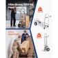VEVOR 2 in 1 Hand Truck, 453,6 kg Χωρητικότητα φόρτωσης για λειτουργία 4 τροχών, Convertible Hand Truck Dolly με αντιολισθητική λαβή & ρόδες, φορητό τρόλεϊ για μετακόμιση σπιτιού, γραφείου, αποθήκης, σούπερ μάρκετ