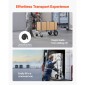 VEVOR 2 in 1 Hand Truck, 453,6 kg Χωρητικότητα φόρτωσης για λειτουργία 4 τροχών, Convertible Hand Truck Dolly με αντιολισθητική λαβή & ρόδες, φορητό τρόλεϊ για μετακόμιση σπιτιού, γραφείου, αποθήκης, σούπερ μάρκετ