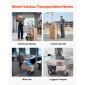 VEVOR 2 in 1 Hand Truck, 453,6 kg Χωρητικότητα φόρτωσης για λειτουργία 4 τροχών, Convertible Hand Truck Dolly με αντιολισθητική λαβή & ρόδες, φορητό τρόλεϊ για μετακόμιση σπιτιού, γραφείου, αποθήκης, σούπερ μάρκετ