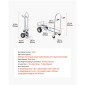 VEVOR 2 in 1 Hand Truck, 453,6 kg Χωρητικότητα φόρτωσης για λειτουργία 4 τροχών, Convertible Hand Truck Dolly με αντιολισθητική λαβή & ρόδες, φορητό τρόλεϊ για μετακόμιση σπιτιού, γραφείου, αποθήκης, σούπερ μάρκετ