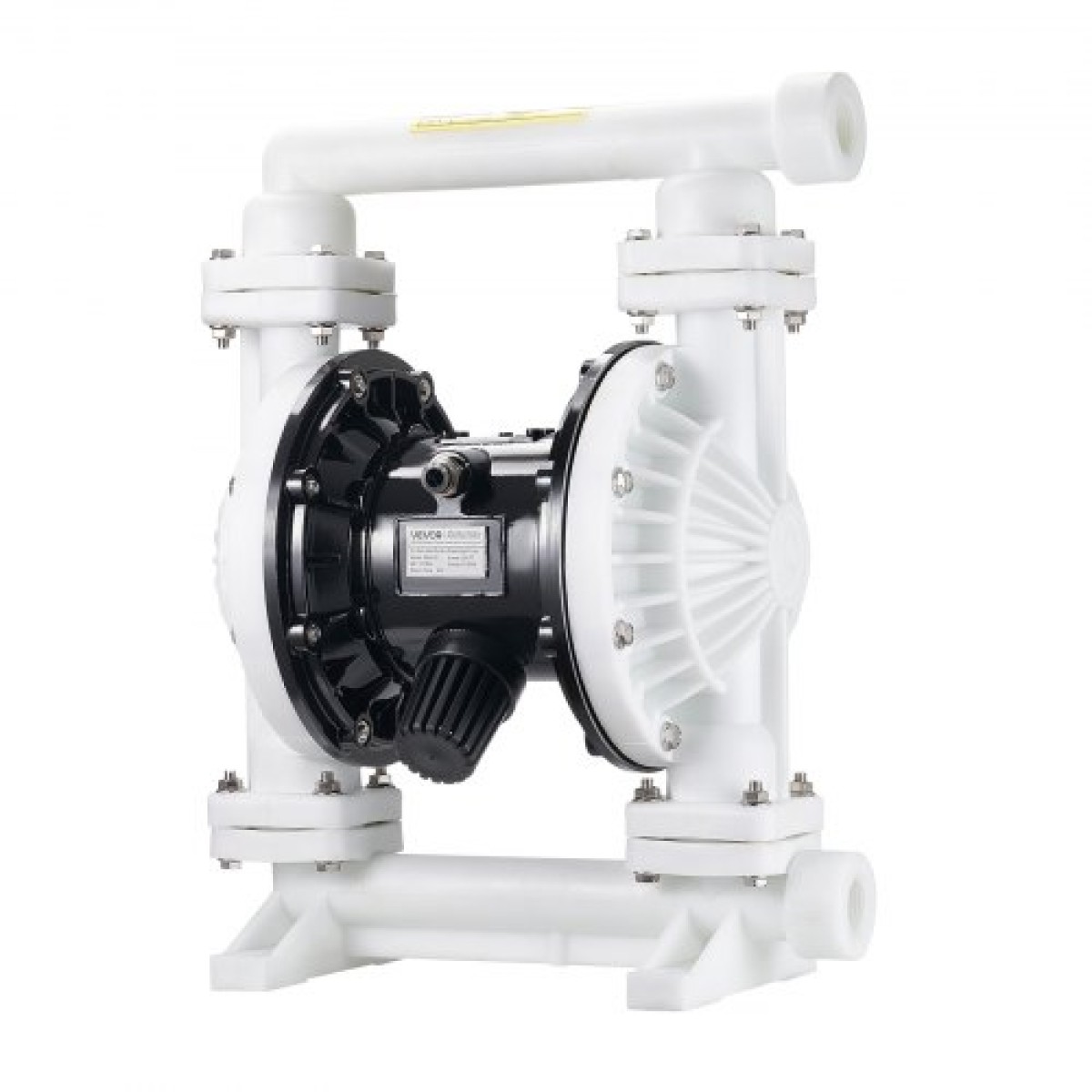 VEVOR Air Operated Double Diaphragm Pump, 95 L/min Max, Standard Int & Out Out Air Pneumatic Waste Oil Transfer Pump, Σώμα πολυπροπυλενίου, Διπλά διαφράγματα, για πετρέλαιο, γράσο, κηροζίνη, βενζίνη