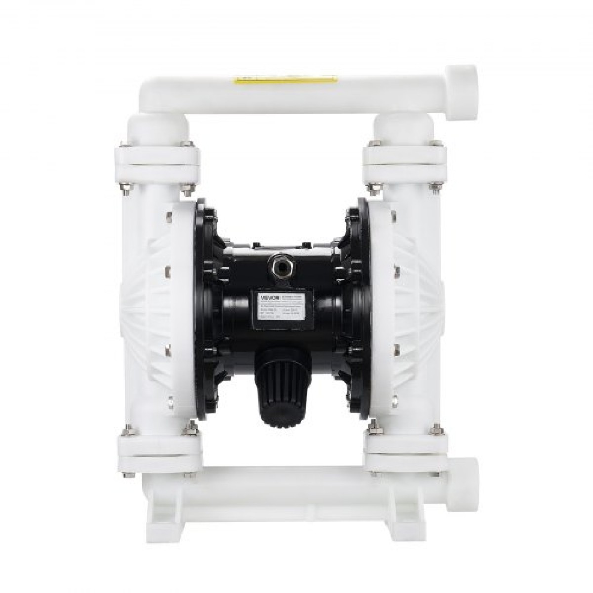 VEVOR Air Operated Double Diaphragm Pump, 95 L/min Max, Standard Int & Out Out Air Pneumatic Waste Oil Transfer Pump, Σώμα πολυπροπυλενίου, Διπλά διαφράγματα, για πετρέλαιο, γράσο, κηροζίνη, βενζίνη